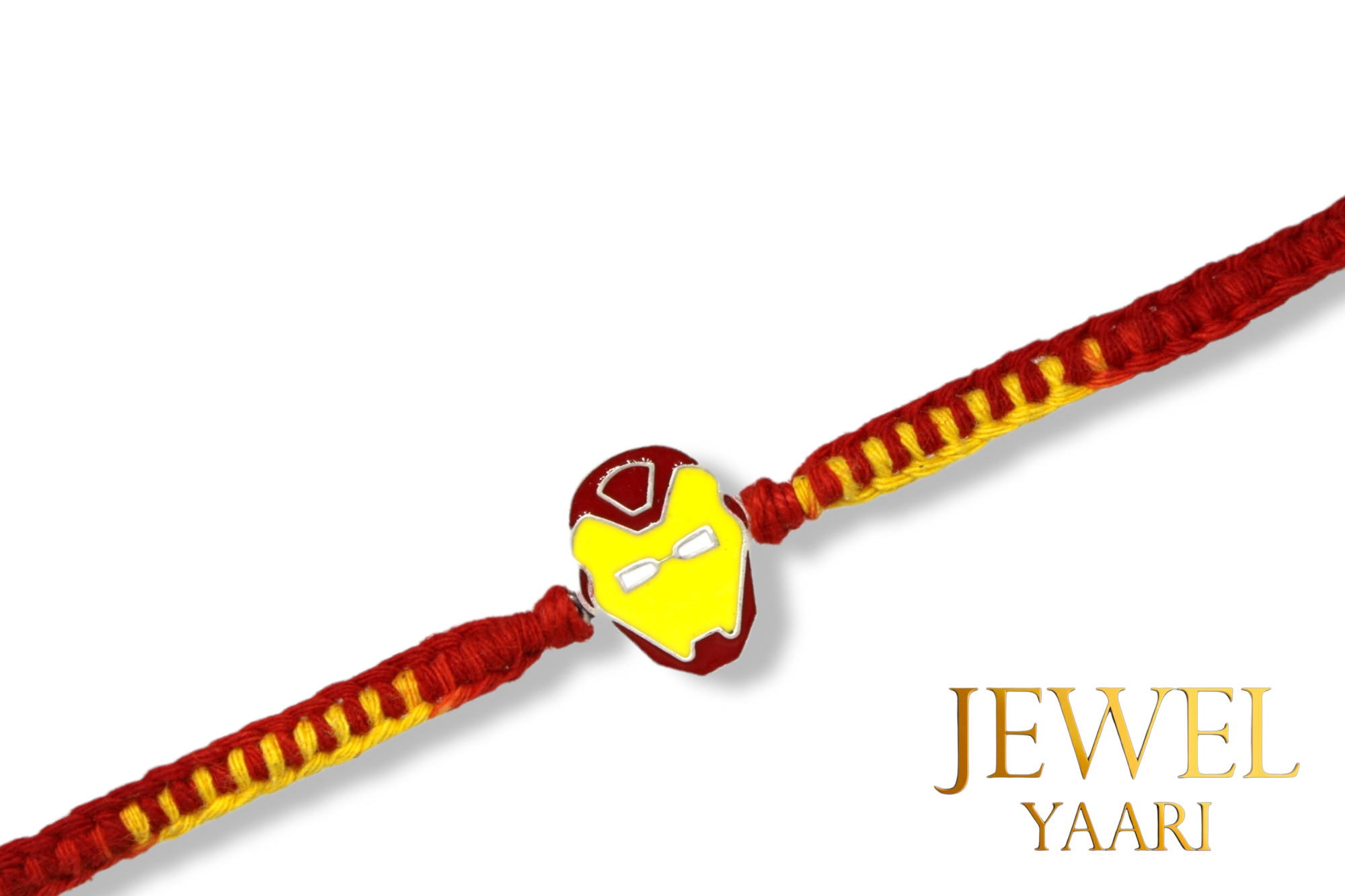 JewelYaari 925 Iron Man Sterling Silver Rakhi With Roli Chawal ( Iron Man )
