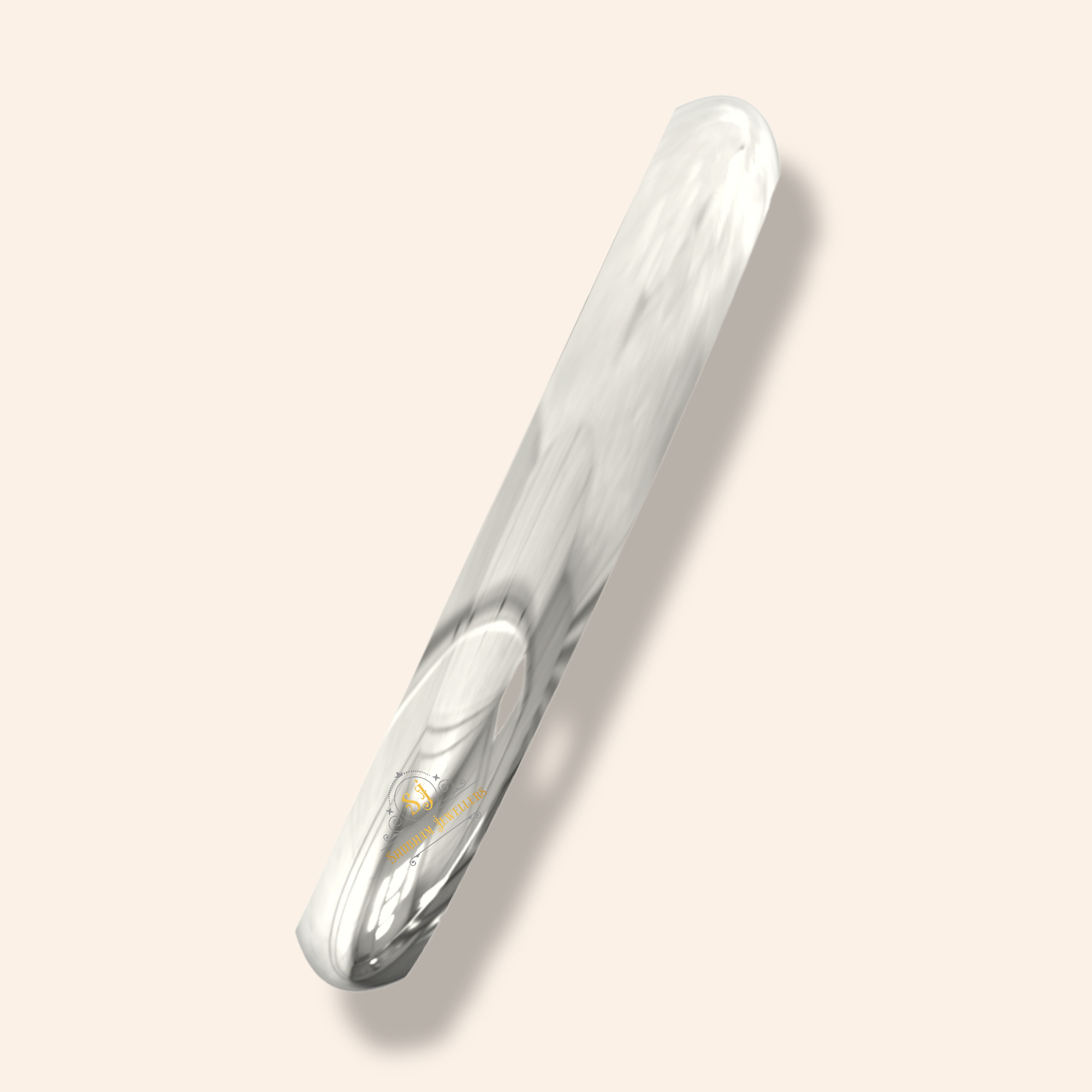 SJ SHUBHAM JEWELLES 925 Mirror Finish Solid Sterling Silver Kada for Unisex Adult