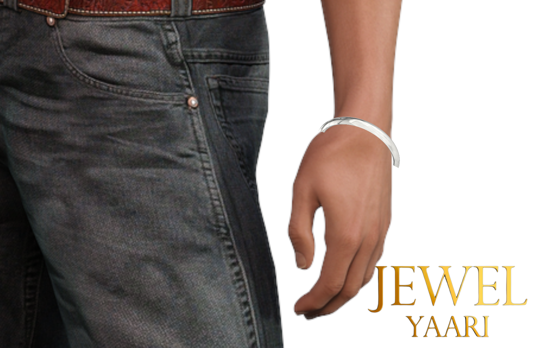 SJ SHUBHAM JEWELLES 925 Mirror Finish Solid Sterling Silver Kada for Unisex Adult