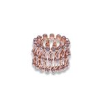 SJ SHUBHAM JEWELLERS Rehti 925 Sterling Silver Folding Retractable Ring Bracelet Kada for Girls and Women RoseGold