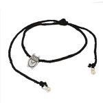 SJ Shubham Jewellers Rehti 925 Oxidised Silver Black Thread Owl Nazarbattu/Nazaiya Anklet/Bracelet for Girls, Women and Children with Silver Ghunghroo