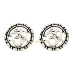 Shubham Jewellers Pure Silver 925 (Chandi) Shiva Om Namah Shivay Studs/Earring For Men,Women and Children