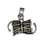 Shubham Jewellers Rehti 925-92.5 Pure Sterling Silver OM Namah Shivay Oxidised Pendant For Men,Women,Children,Boys and Girls