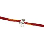 Shubham Jewellers Rehti 925 Oxidised Silver Ganesha Charm Bracelet With pure Cotton thread For Men, Women, Boys and Girls