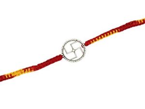 Shubham Jewellers Rehti 925 Oxidised Silver Sathiya Charm with pure cotton string For Men, Women, Boys and Girls