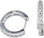 Shubham Jewellers Rehti 925 Pure Sterling Silver Hoops Bali Earrings With White American Diamond Cz for Girls, Babies or Boys (16)