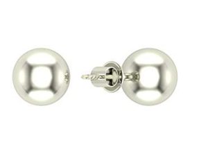 Shubham Jewellers Rehti 925 Silver Sterling-silver and American Diamond Stud Earrings for Unisex - Adult & Child, White