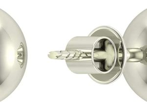 Shubham Jewellers Rehti 925 Silver Sterling-silver and American Diamond Stud Earrings for Unisex - Adult & Child, White