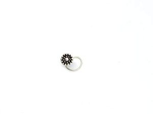 Shubham Jewellers Rehti 925 Sterling Silver Fashion Oxidized Nose-pin for Girls and Women Style 2