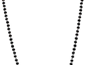 Shubham Jewellers Rehti 925 Sterling Silver Mangalsutra with Pearl & Black Beeds Crystal Chain for Women - Party Casual Wear