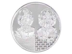 Shubham Jewellers Rehti Dhanteras Diwali 999 Silver Coins, 5 gm Coin Sikka with Box and Certificate (5 Gm)