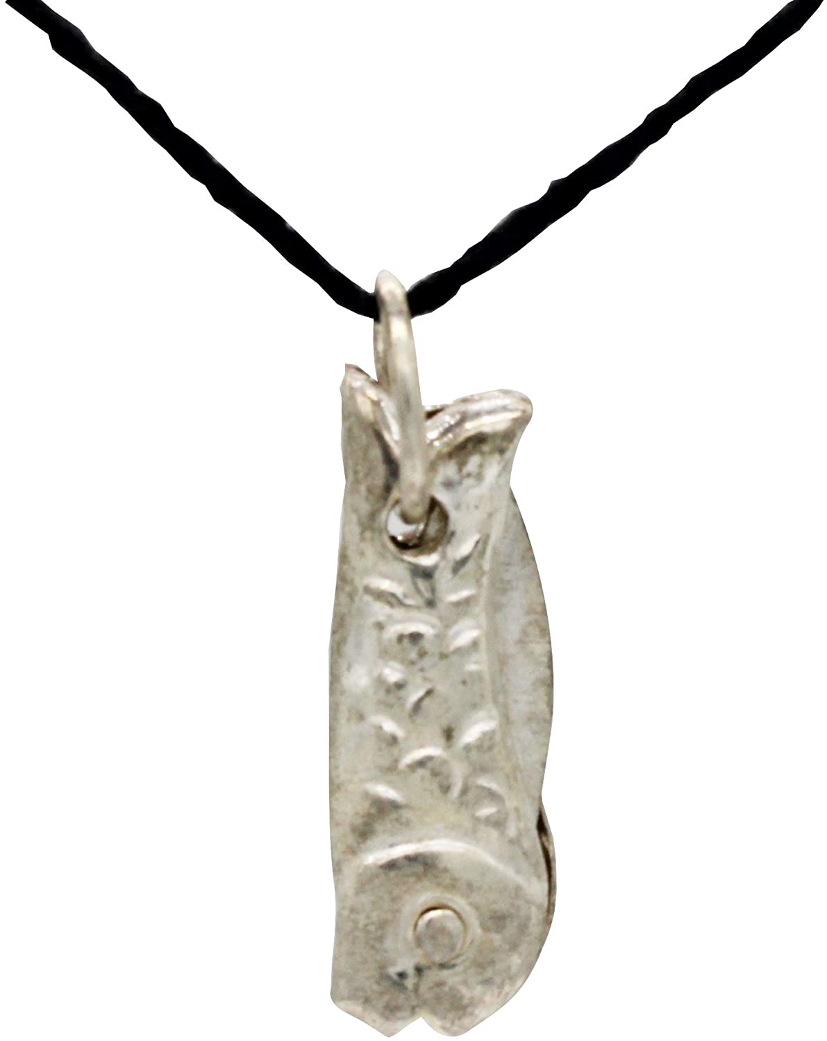 Shubham Jewellers Rehti Pure Silver Nazar Chaku Pendants Nazariya for New Born Babies kids Pure Cotton Thread for Protection( Fish)