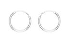 Shubham Jewellers Rehti Small Size Plain Bali Silver Hoops Earrings in Pure 92.5 Sterling Silver for Kids/Girls/Women (14)