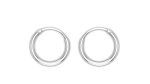 Shubham Jewellers Rehti Small Size Plain Bali Silver Hoops Earrings in Pure 92.5 Sterling Silver for Kids/Girls/Women (12)