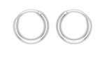 Shubham Jewellers Rehti Small Size Plain Bali Silver Hoops Earrings in Pure 92.5 Sterling Silver for Kids/Girls/Women (10)