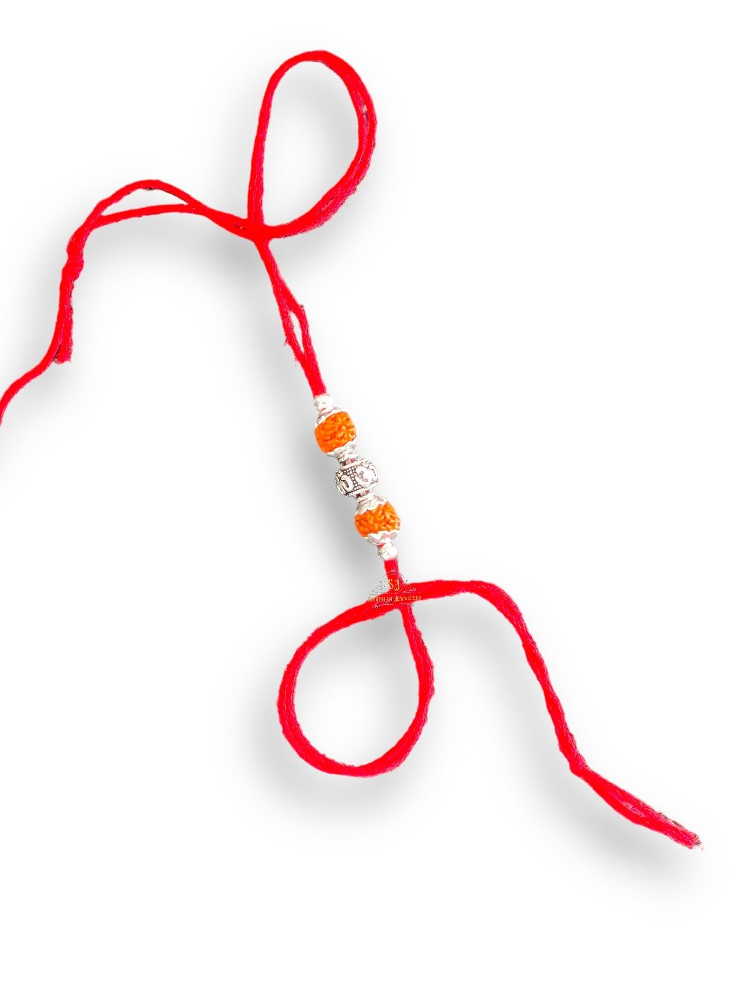 925 Sterling Silver Rakhi for brother Rudraksha Rakhi Om Beads For Men, Boys, Kids Rakhi With Roli Chawal - Image 6