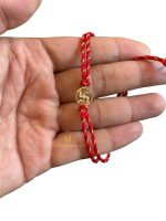 Sathiya Rakhi 20K Gold Rakhi Bracelet for Men/Boys (Yellow Gold Rakhi For Brother)