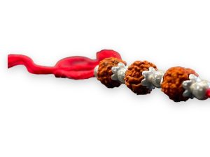925 Sterling Silver Rakhi for brother Rudraksha Rakhi bracelet Raksha Bandhan Pure Cotton For Men, Boys, Kids Rakhi With Roli Chawal