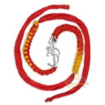 JewelYaari 925 Sterling Silver Trishool Rakhi With Roli Chawal ( Om Trishool white )