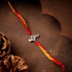 925 Sterling Silver Rakhi for brother Musical Note Rakhi With CZ