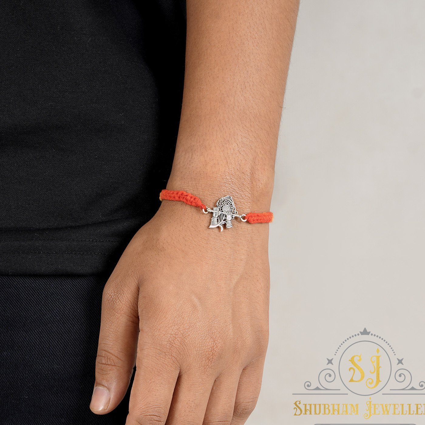 925 Sterling Silver Rakhi Krishna Mohana Flute Rakhi ( Mayur Pank With Bansuri) - Image 6