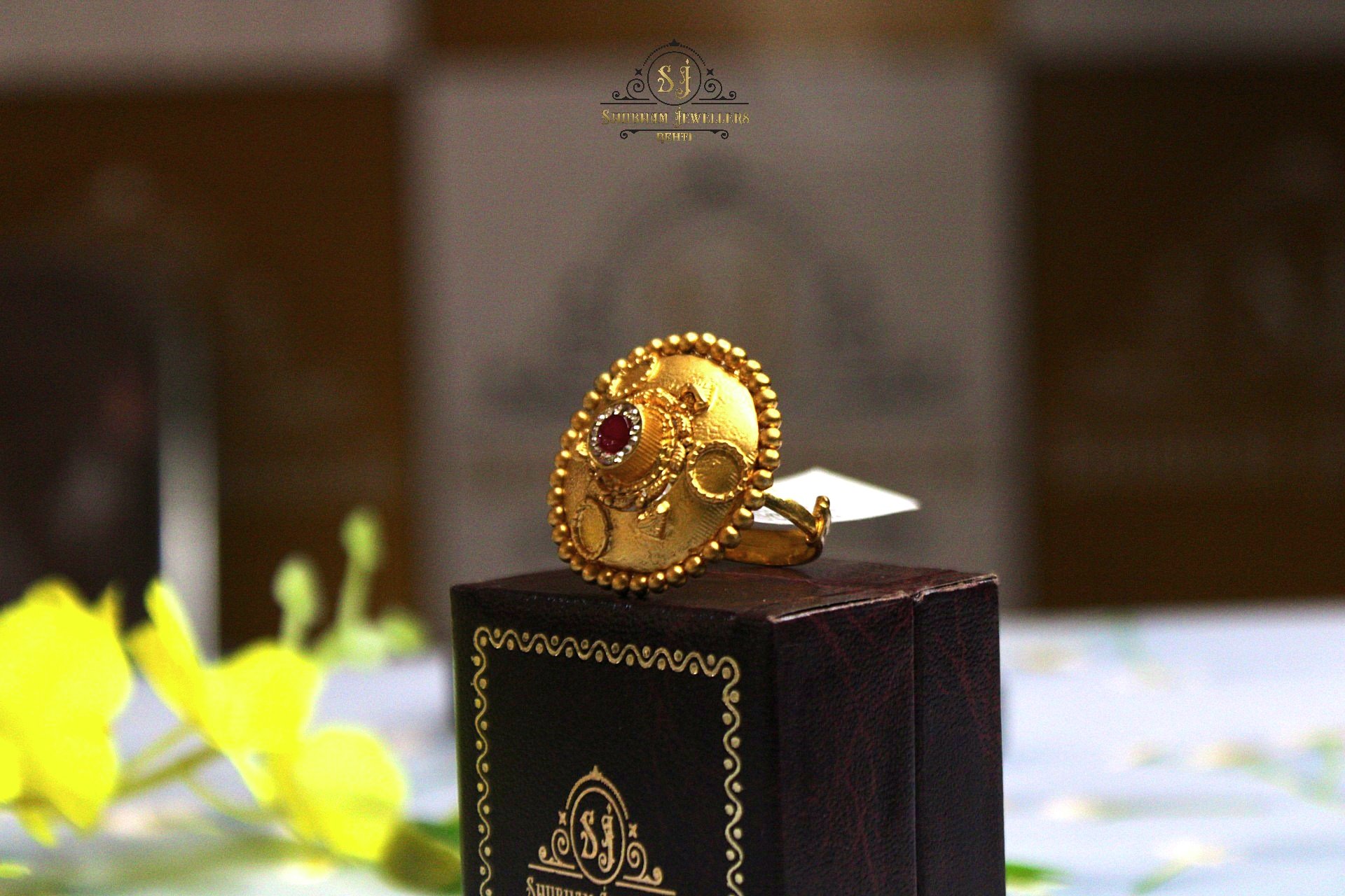 925 Silver Statement Ring with Ruby – Traditional Elegance & Premium Craftsmanship | Jewelyaari - Image 3