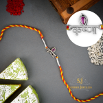 "Krishna Silver Rakhi 925 Sterling Silver Rakhi for brother , Rakhi For Men, Rakhi For Kids( Krishna Silver Rakhi )"