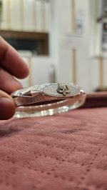 3D Kada Sterling Silver Punjabi kada with Name - Chandi Sikh Bangle