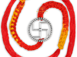 "925 Sathiya Silver Rakhi  | Sterling Silver Rakhi for brother, Rakhi For Men, Rakhi For Kids()"