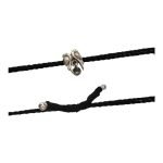 "SJ SHUBHAM JEWELLERS Rehti 925 New Oxidised Silver Black Thread Footstep, Owl, Dog Nazarbattu/Nazaiya Anklet/Bracelet for Girls, Women and Children with Silver Ghunghroo"