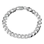 "Pure 925 Sterling Silver Italian Curb Bracelet for Men womens, girls, and boys 8.5 Inches(10 Gm)"