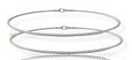 SJ SHUBHAM JEWELLERS™ Pure Silver 5 Moving Ball Threaded Snake Pattern Anklet (Payal) in Pure 92.5 Pure Sterling Silver for Girls & Women (Silver)