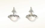 SJ SHUBHAM JEWELLERS™ 925 Sterling Silver Pearl Floral Shape Studs Tops Earrings For Women and Girls