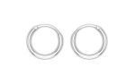 Shubham Jewellers Rehti Small Size Plain Bali Silver Hoops Earrings in Pure 92.5 Sterling Silver for Kids/Girls/Women