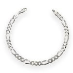 "Pure 925 Sterling Silver Italian Sachin Figaro Bracelet for Men womens, girls, and boys 8.5 Inches(10.5 Gm) mens silver bracelets"