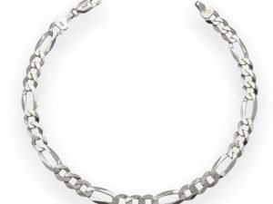 "Pure 925 Sterling Silver Italian Sachin Figaro Bracelet for Men womens, girls, and boys 8.5 Inches(10.5 Gm) mens silver bracelets"