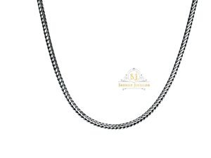 SJ SHUBHAM JEWELLERS? Pure 925 Sterling Silver Chain Necklace for Men and Women 22 Inches Various Design (Rope)