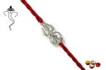 "SJ SHUBHAM JEWELLERS? Pure 925 Sterling Silver Rakhi for brother Charm Bracelet Raksha Bandhan With Pure Cotton Thread For Men, Boys, Rakhis Snktrn"