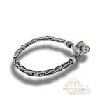 SJ SHUBHAM JEWELLERS? 925 92.5 Pure Sterling Silver Oxidized Chain Bracelet With Shiva Damru and Hallmark