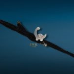 "JEWELYAARI? 925 New Oxidised Black Thread Silver Dinosaur Nazarbattu/Nazaiya Anklet/Bracelet for Girls, Women and Children with Silver Ghunghroo"