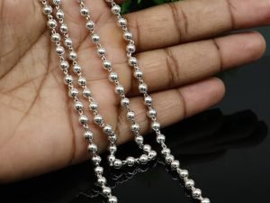 SJ SHUBHAM JEWELLRS 925 Pure Silver Beads Jaap Mala for Pooja (54 Beads) Unisex Both for Men & Women (5 MM)