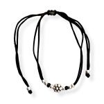 "JEWELYAARI ™ 925 Oxidized Silver Black Cottan Thread Anklet Bracelet with Silver Ball for Girls and Women, Nazarbattu/Nazaiya Anklet Bracelet"