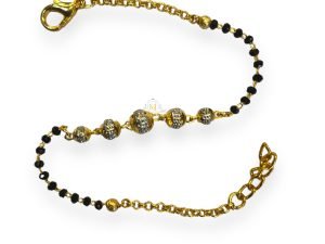 Bracelet Bangle Latest Trend Style Beautiful Artificial Hand Mangalsutra for Women(Gold Foaming Jewellery)