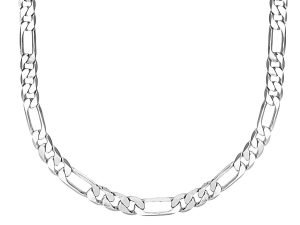 JewelYaari? Pure 925 Sterling Silver Italian Sachin Figaro Chain Necklace ACPL for Men 24 Inches(38 gm)
