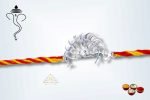 "SJ SHUBHAM JEWELLERS? Pure 925 Sterling Silver Rakhi for brother Charm Bracelet Raksha Bandhan With Pure Cotton Thread For Men, Boys, Rakhis Vajra"