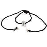 "Shubham Jewellers Rehti 925 Oxidised Silver Black Thread DOG Nazarbattu/Nazaiya Anklet/Bracelet for Girls, Women and Children with Silver Ghunghroo"