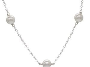 Shubham Jewellers Rehti SJ 925 Sterling Silver Pearl Pendant with Chain for Girls and Women(P)