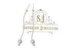 SJ SHUBHAM JEWELLERS? Minimalist Long Thin Sterling Silver BIS Hallmarked Jewelry Linear Drop Dangle Earrings