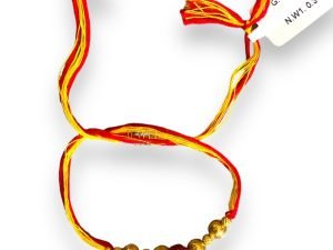 SJ SHUBHAM JEWELLERS™ 22K Gold Beads Rakhi Bracelet for Men/Boys (916 22K Yellow Gold Rakhi For Brother)