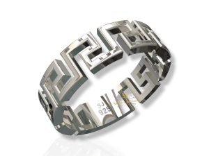 SJ SHUBHAM JEWELLERS? 925 Sterling Silver S Loop Band style Rings For Men and women Size : 16